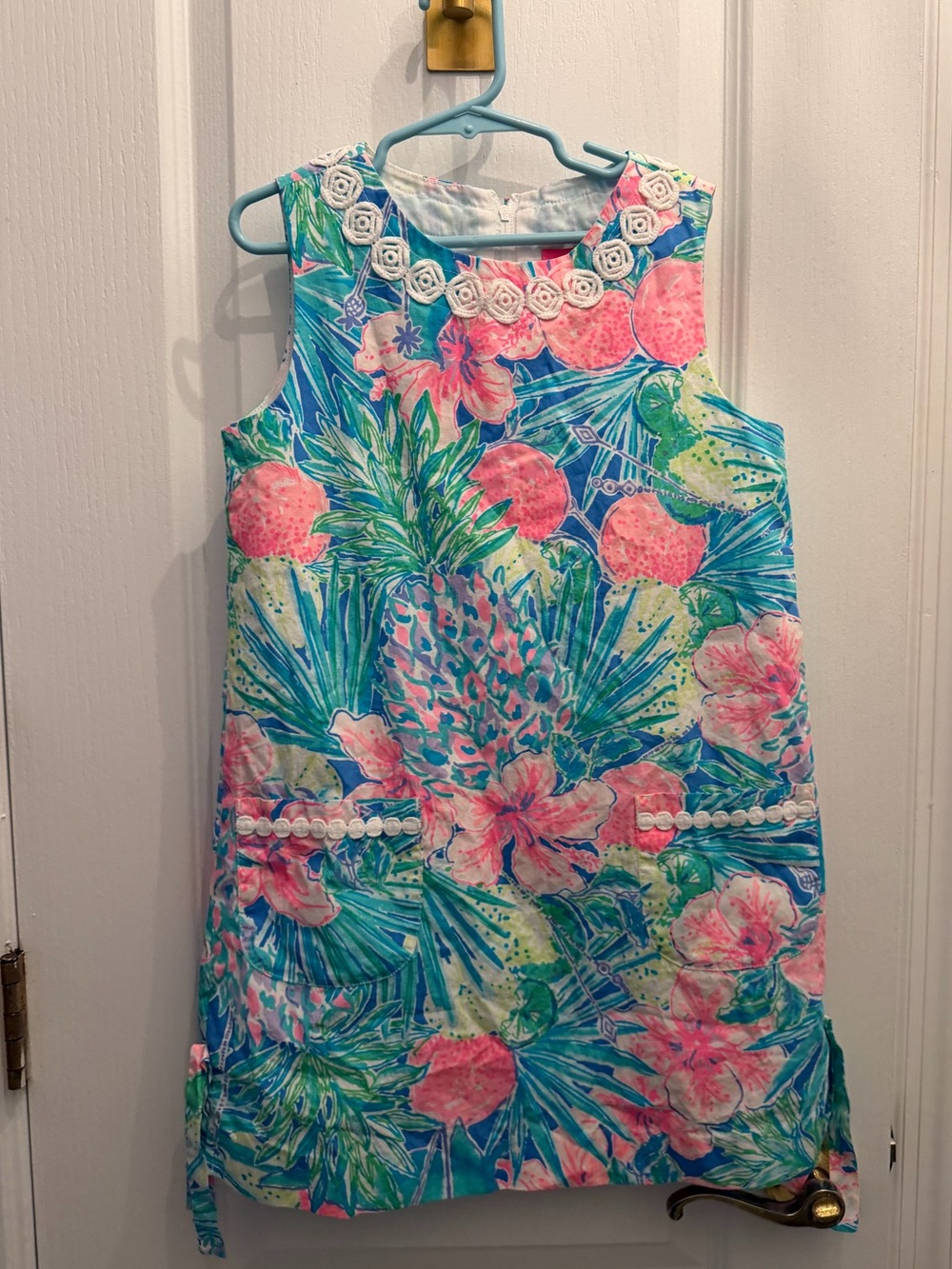 Lilly Pulitzer Tropical Floral Shift Dress - Pink & Teal